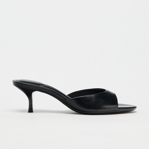 ZARA Patent Leather Sandals — Black — Size 41 — BRAND NEW - Picture 1 of 7